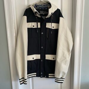 Saga Outerwear Black Mens Hooded Bomber Jacket/Coat